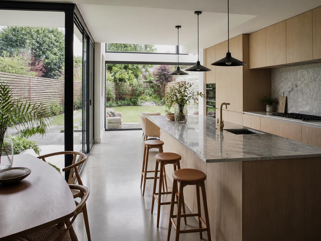 Contemporary kitchen extension designed by Dansquare