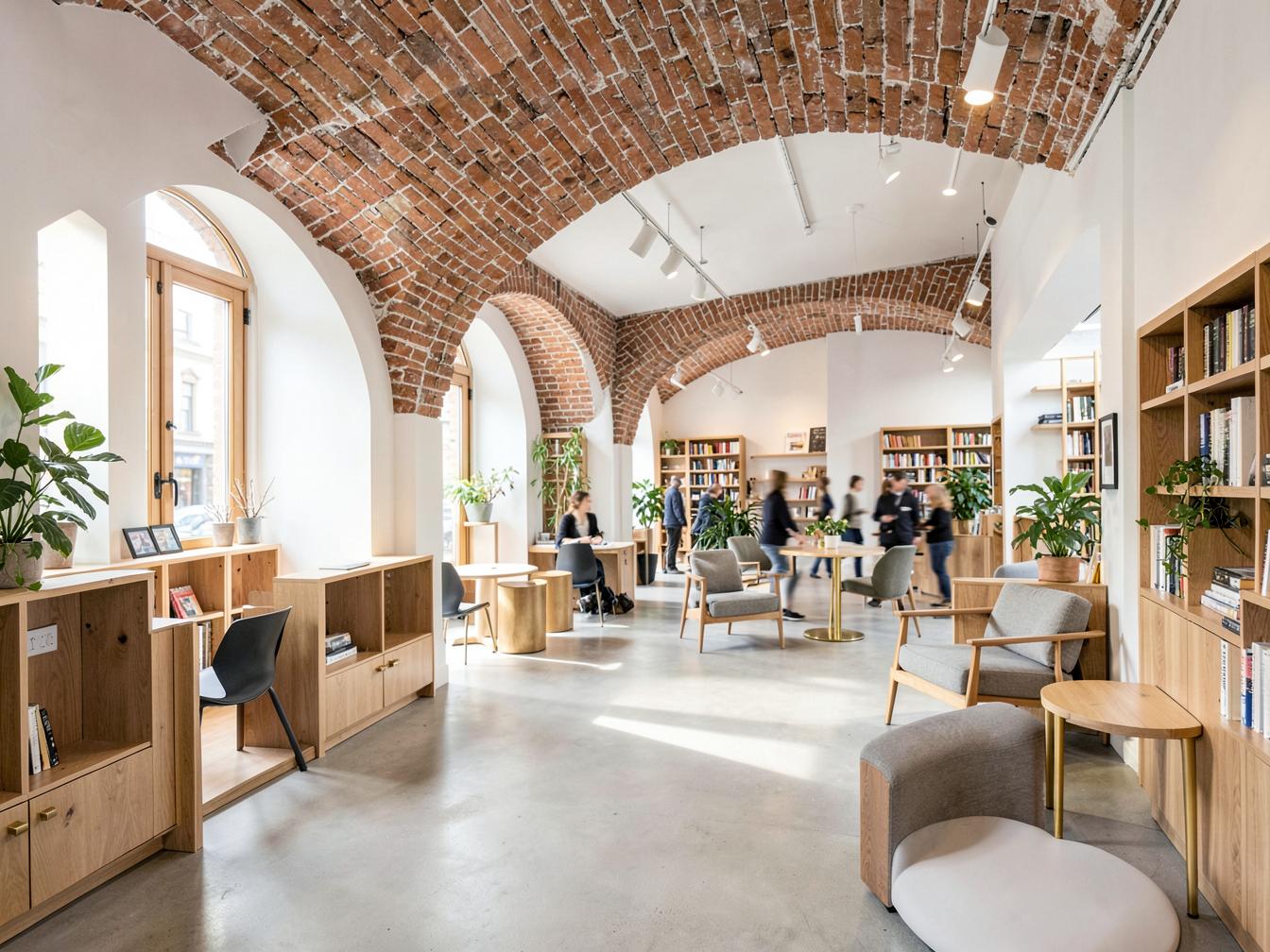 Refurbished community library and civic hub by Dansquare
